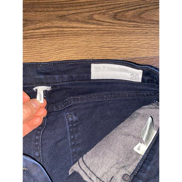 Rag & Bone Distressed Skinny Jeans Women’s Size 28 Dark Wash Stretch Denim - Picture 5 of 13